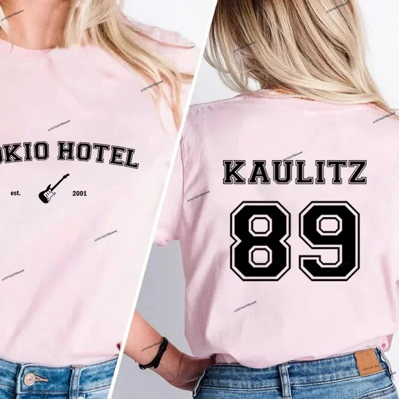 Tokio Hotel Majice kratkih rukava Kaulitz 89 Majica s glazbenim bendom Pamučna ulična odjeća kratkih rukava Ženska ženska odjeća velikih veličina