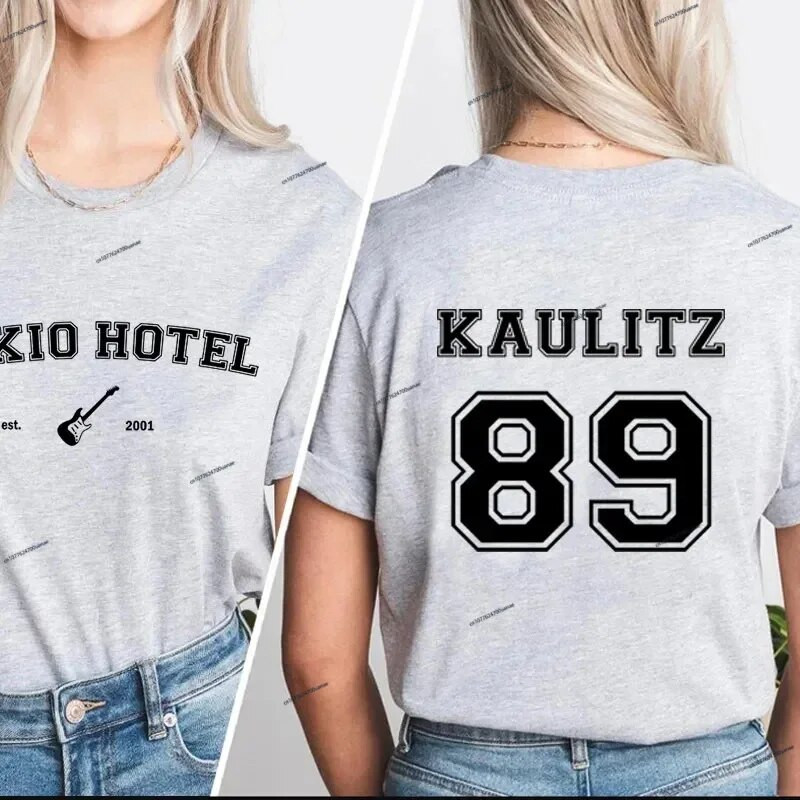 Tokio Hotel Majice kratkih rukava Kaulitz 89 Majica s glazbenim bendom Pamučna ulična odjeća kratkih rukava Ženska ženska odjeća velikih veličina