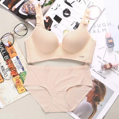 Nova robna marka Proljetni seksi kompleti push up grudnjaka Ženski modni komplet donjeg rublja na pruge Intimni setovi kratkih grudnjaka Noble za mlade djevojke