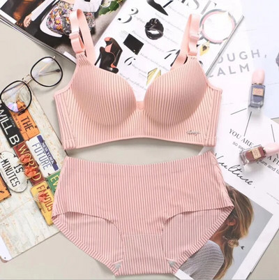 Nova robna marka Proljetni seksi kompleti push up grudnjaka Ženski modni komplet donjeg rublja na pruge Intimni setovi kratkih grudnjaka Noble za mlade djevojke