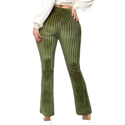 Plus Size Toamna Iarna Pantaloni casual cu ajustare largi Pantaloni drepti elastici cu talie înaltă Pantaloni lați pentru femei Pantaloni evazați de mărime mare