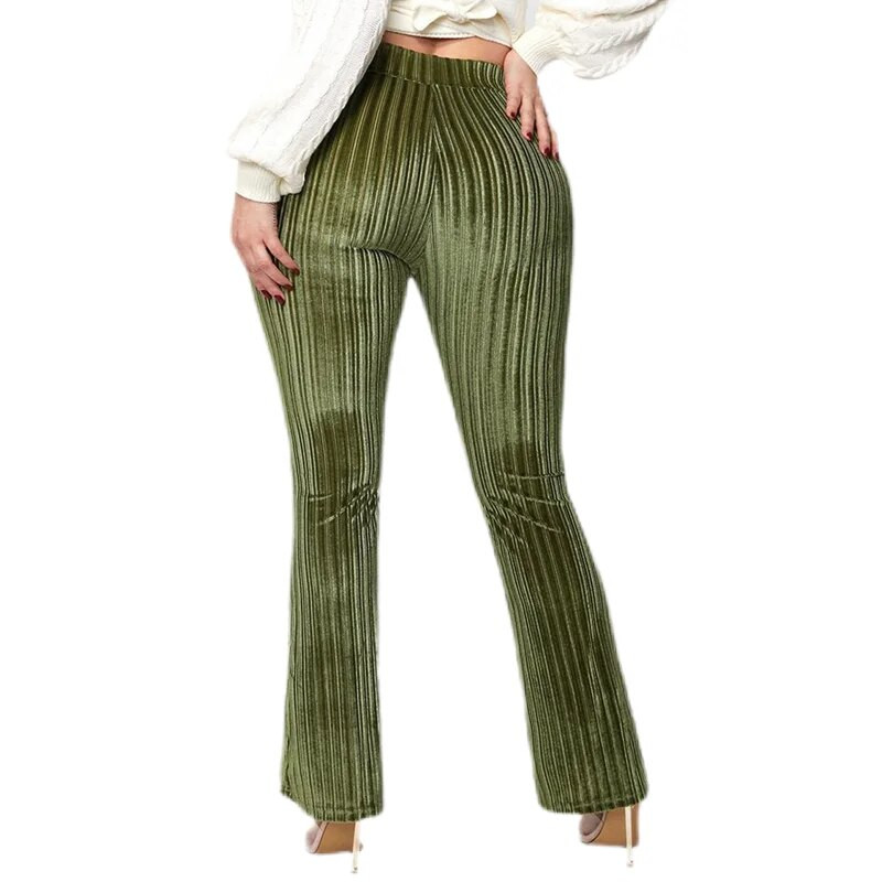 Didelio dydžio rudeninės žiemos laisvalaikio laisvos kelnės moteriškos tiesios elastinės kelnės aukštu juosmeniu plačiomis kelnėmis moteriškos didelio dydžio platėjančios kelnės