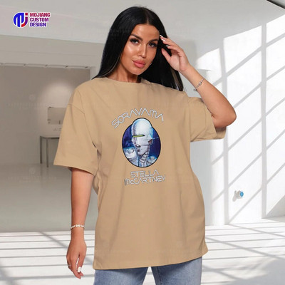 Tricou Hip-Hop de mărime mare, cu model extraterestră, literă, modă liberă de vară, ocazional, îmbrăcăminte de stradă, top cu jumătate de mânecă, la modă, Harajuku