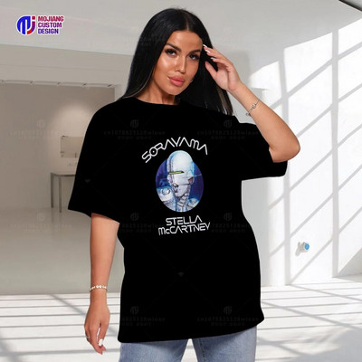 Tricou Hip-Hop de mărime mare, cu model extraterestră, literă, modă liberă de vară, ocazional, îmbrăcăminte de stradă, top cu jumătate de mânecă, la modă, Harajuku