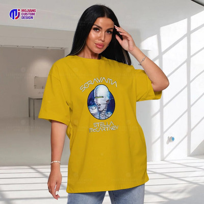 Tricou Hip-Hop de mărime mare, cu model extraterestră, literă, modă liberă de vară, ocazional, îmbrăcăminte de stradă, top cu jumătate de mânecă, la modă, Harajuku