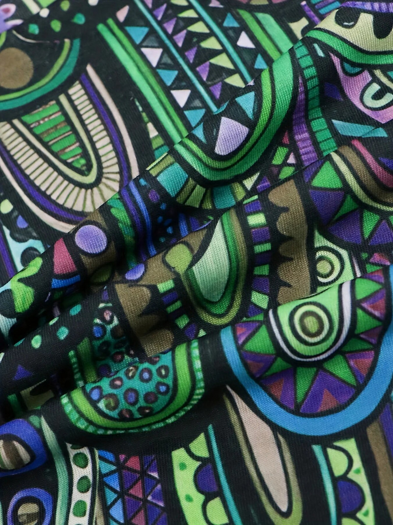 Suures suuruses vabaaja T-särk, naiste pluss Paisley Print lühikeste varrukatega, ümara kaelaga, keskmise venitusega moodne Breathe naiste T-särk 2023