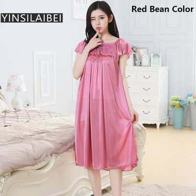 YINSILAIBEI Rochie de noapte sexy pentru femei, de mărime mare, din satin de mătase de gheață, cămașă de noapte, lenjerie de femeie, rochie de lenjerie sexy, #30