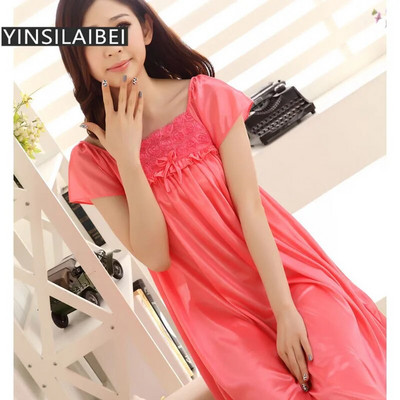 YINSILAIBEI Rochie de noapte sexy pentru femei, de mărime mare, din satin de mătase de gheață, cămașă de noapte, lenjerie de femeie, rochie de lenjerie sexy, #30