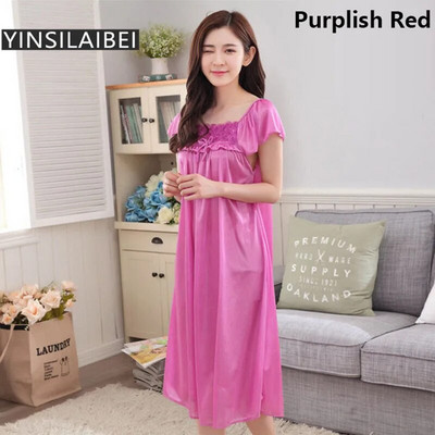 YINSILAIBEI Rochie de noapte sexy pentru femei, de mărime mare, din satin de mătase de gheață, cămașă de noapte, lenjerie de femeie, rochie de lenjerie sexy, #30
