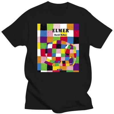 Elmer The Elephant World Book Day Uniszex fekete fehér póló férfi női pamut nyári nyakú pólók nagy méretű