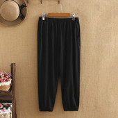 Pantaloni de mărime plus pentru femei, largi și confortabili, cu talie elastică, pantaloni casual elastici, rochie de vară de dimensiuni extra mari, pentru femei grase Noi