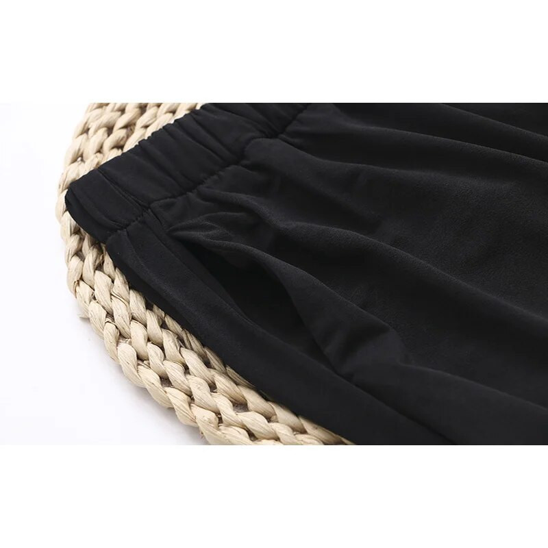 Hlače veće veličine za žene Široke i udobne rastezljive ležerne hlače s elastičnim strukom Ekstra velike ljetne haljine za debele žene Mi