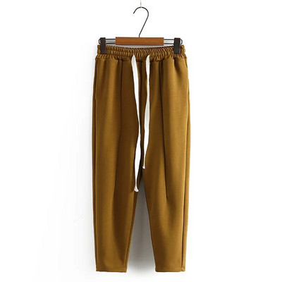 Pantaloni Harem 4XL Plus Size Femei 2023 de primăvară culoare bloc cu deschidere la picior Pantaloni cu șnur cu talie înaltă haine supradimensionate curbe