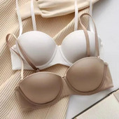 Bešavni grudnjaci za žene Nevidljivo donje rublje Push Up grudnjak 1/2 košarice Bralette Udobni grudnjak Nonwire Jednostavno seksi donje rublje