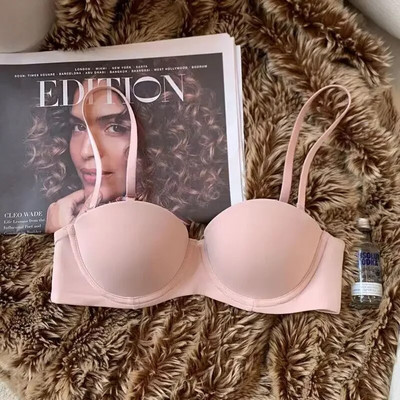 Bešavni grudnjaci za žene Nevidljivo donje rublje Push Up grudnjak 1/2 košarice Bralette Udobni grudnjak Nonwire Jednostavno seksi donje rublje