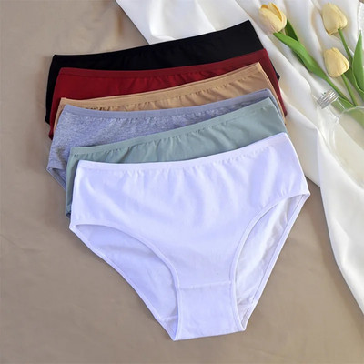3PCS/Set Women Sexy Seamless Cotton Panties Big Size Underwear Female Underpants Girls 6 Solid Color Soft Briefs Lingerie 8815
