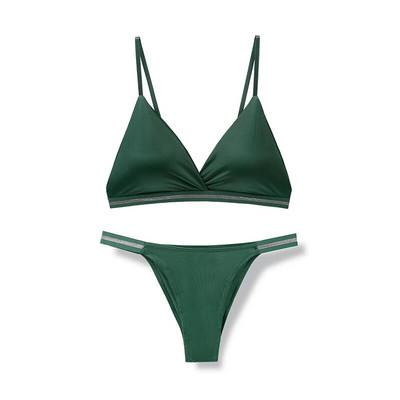 1 készlet női fehérnemű melltartó rövid szettek Női Bralette Active Bras Varrat nélküli vezeték nélküli jég selyem melltartó Bugyi Új fehérnemű BANNIROU