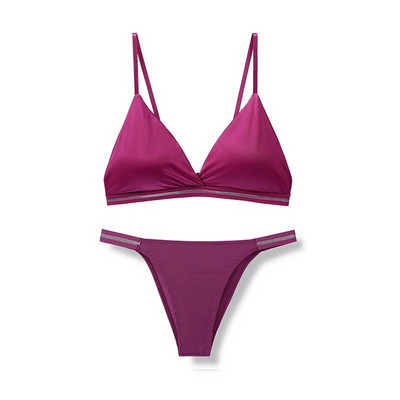 1 készlet női fehérnemű melltartó rövid szettek Női Bralette Active Bras Varrat nélküli vezeték nélküli jég selyem melltartó Bugyi Új fehérnemű BANNIROU