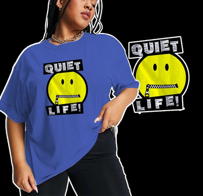 Καλοκαιρινά βαμβακερά μπλουζάκια Γυναικείες Γυναικείες Harajuku Εκτύπωση με χαμογελαστό πρόσωπο με γράμματα casual κοντά μανίκια μαλακά ρούχα