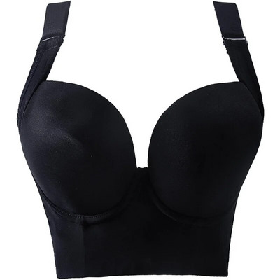Σέξι Γυναικείο Σουτιέν Plus Size Push Up Deep Cup Εσώρουχα χωρίς ραφές Χωρίς Ατσάλινο Δαχτυλίδι Άνετο Σουτιέν Κρυφό στην πλάτη λίπος γιλέκο σουτιέν BCD Cup 34-50
