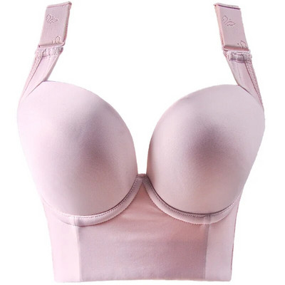 Σέξι Γυναικείο Σουτιέν Plus Size Push Up Deep Cup Εσώρουχα χωρίς ραφές Χωρίς Ατσάλινο Δαχτυλίδι Άνετο Σουτιέν Κρυφό στην πλάτη λίπος γιλέκο σουτιέν BCD Cup 34-50