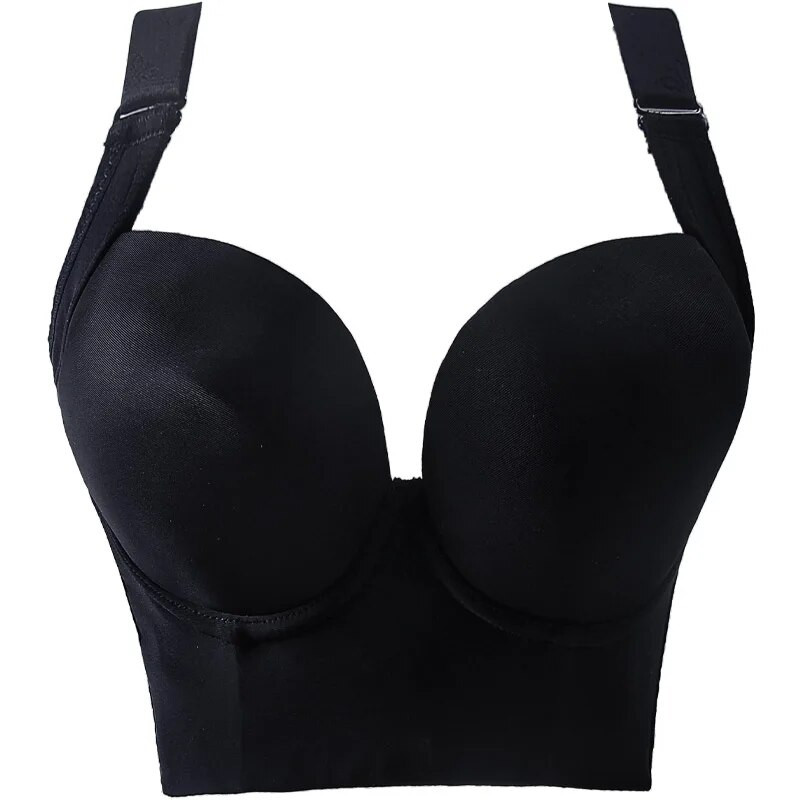 Σέξι Γυναικείο Σουτιέν Plus Size Push Up Deep Cup Εσώρουχα χωρίς ραφές Χωρίς Ατσάλινο Δαχτυλίδι Άνετο Σουτιέν Κρυφό στην πλάτη λίπος γιλέκο σουτιέν BCD Cup 34-50