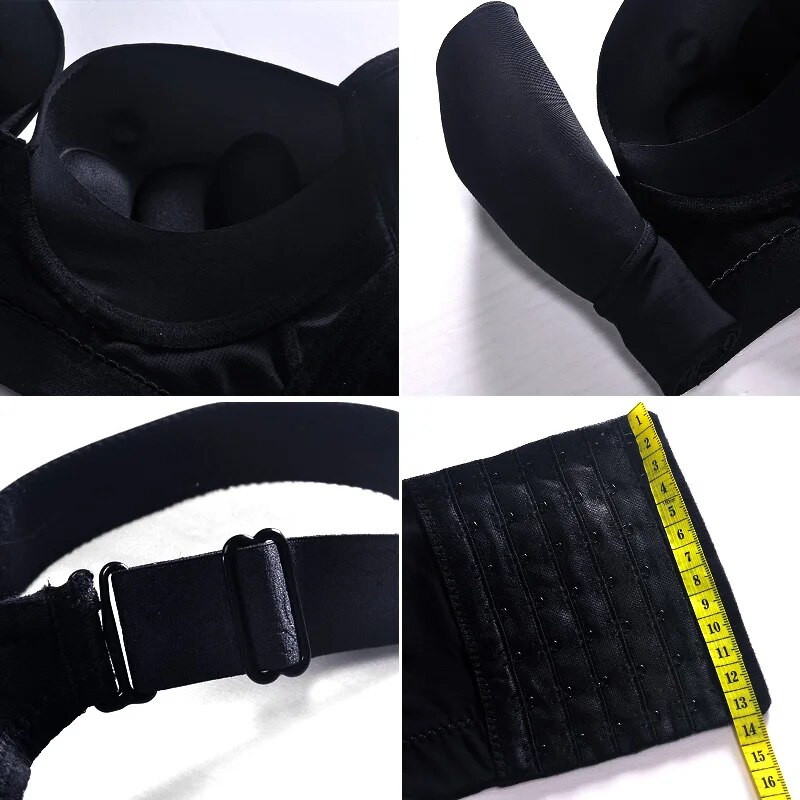 Σέξι Γυναικείο Σουτιέν Plus Size Push Up Deep Cup Εσώρουχα χωρίς ραφές Χωρίς Ατσάλινο Δαχτυλίδι Άνετο Σουτιέν Κρυφό στην πλάτη λίπος γιλέκο σουτιέν BCD Cup 34-50