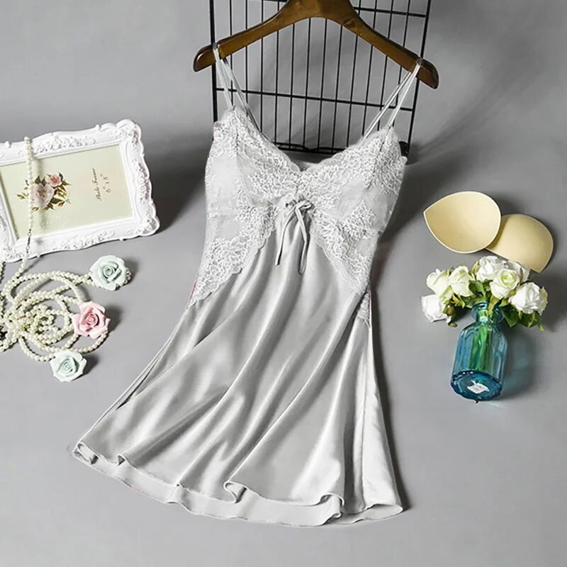 Секси бельо Дамска нощница Спално облекло с крачоли Пижами Дантелена нощна рокля Еротични костюми Екзотично дамско бельо G-String