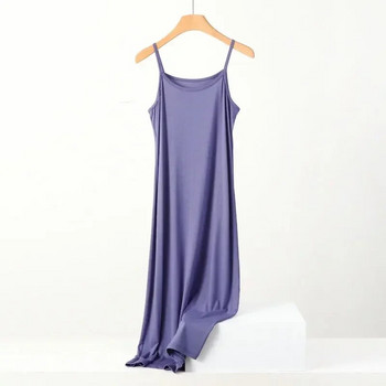 Γυναικεία νυχτερινά φορέματα σε μακρύ στυλ για Άνοιξη και Καλοκαίρι Slim Long Sleeping Strap Modal Βαμβακερά γυναικεία ρούχα
