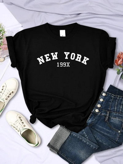 2024 Plus Size New York 199X Personality Letter Majica Ženska modna marka Ležerna majica kratkih rukava Sportske ljetne majice