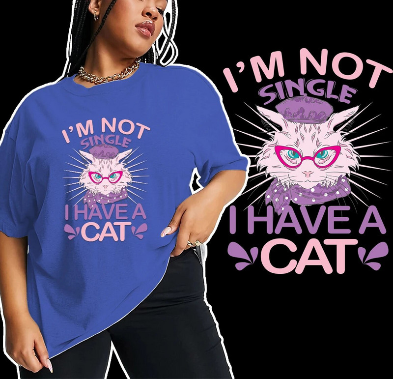 Γυναικείες σε μεγάλο μέγεθος «Έχω μια γάτα» Επιστολή εκτύπωσης Μπλουζάκι κινουμένων σχεδίων Χαρακτήρας τύπωμα μπλουζάκι Κορίτσι Harajuku γραφικά ρούχα Αιτιατικές μπλούζες