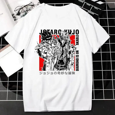 Tricou cu imprimeu grafic JOJO Bizarre Adventure Anime japonez Bărbați Femei Fashion Streetwear Tricou cu mânecă scurtă Plus Size Unisex