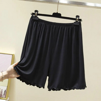 L-6XL Дамски къси панталони с пижама Удобно долнище за сън Еластично долнище на пижама Къси панталони с волани Подгъв Плюс размер