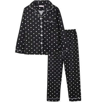 Modna pidžama za spavanje, korejske ženske jesenske slatke pidžame s printom srca, pidžama dugih rukava, ženski komplet negliže kardigan odijelo