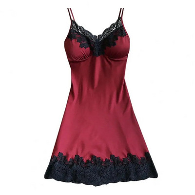 Fără spate Chic Intimitate Vară Femei Lenjerie de noapte Pijamale din dantelă Pulover pentru acasă