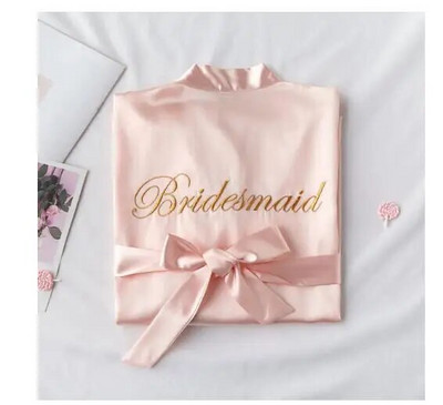 1PC/2PCS mladenka djeveruša ogrtač sa slovima remek haljina majka sestra mladenka vjenčani dar ogrtač kimono satenski ogrtač
