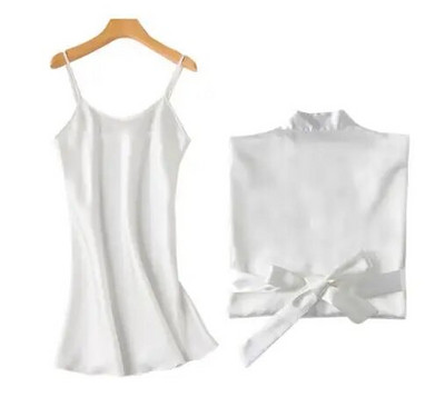 1PC/2PCS mladenka djeveruša ogrtač sa slovima remek haljina majka sestra mladenka vjenčani dar ogrtač kimono satenski ogrtač