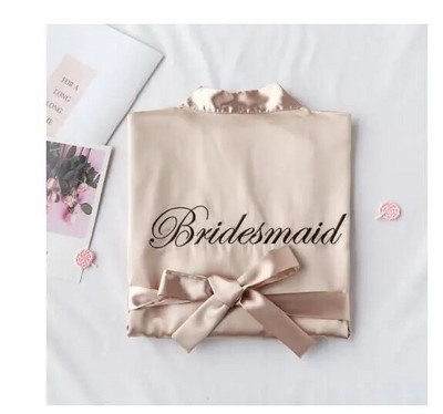 1PC/2PCS mladenka djeveruša ogrtač sa slovima remek haljina majka sestra mladenka vjenčani dar ogrtač kimono satenski ogrtač