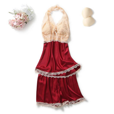 Novi dolazni ženski seksi kompleti satenskih ogrtača i haljina od čipke, besplatna dostava Ženski luksuzni modni komplet pidžama