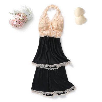 Novi dolazni ženski seksi kompleti satenskih ogrtača i haljina od čipke, besplatna dostava Ženski luksuzni modni komplet pidžama