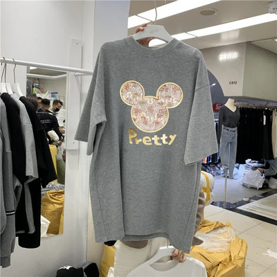 Moterų mados prekės ženklo marškinėliai Medvilniniai didesnio dydžio marškinėliai Moteriški marškinėliai trumpomis rankovėmis marškinėliai Drabužiai Nemokamas pristatymas