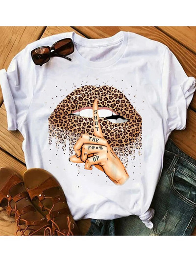 plus size Lip Funny καλοκαιρινό μαλακό μπλουζάκι Γυναικείο μπλουζάκι με λαιμόκοψη Σέξι μαύρα μπλουζάκια Kiss Lips Ακουαρέλα γραφικό μπλουζάκι Top9180