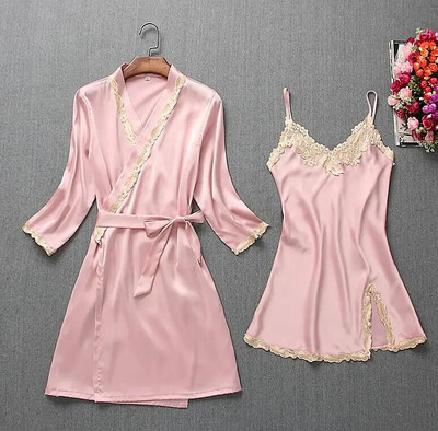 Moteriškas miegui skirtas chalatas Seksualus nėriniuotas moteriškas chalato rinkinys Sleep Lounge vidaus drabužiai Moteriški naktiniai chalatai Naktinė suknelė su krūtinės ląstele
