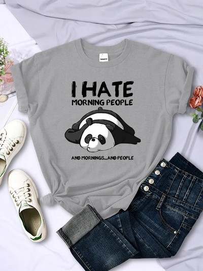 Lazy Panda Mrzim ranoranioce Ženske velike veličine Kratkih rukava Kreativna potpuno matematička odjeća Street Hip Hop Ženska majica s O izrezom