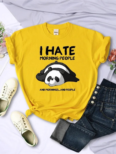 Lazy Panda Mrzim ranoranioce Ženske velike veličine Kratkih rukava Kreativna potpuno matematička odjeća Street Hip Hop Ženska majica s O izrezom
