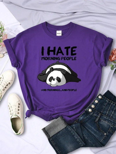 Lazy Panda Mrzim ranoranioce Ženske velike veličine Kratkih rukava Kreativna potpuno matematička odjeća Street Hip Hop Ženska majica s O izrezom