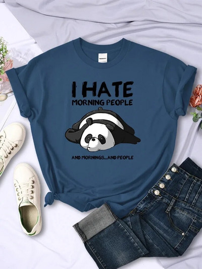 Lazy Panda Mrzim ranoranioce Ženske velike veličine Kratkih rukava Kreativna potpuno matematička odjeća Street Hip Hop Ženska majica s O izrezom