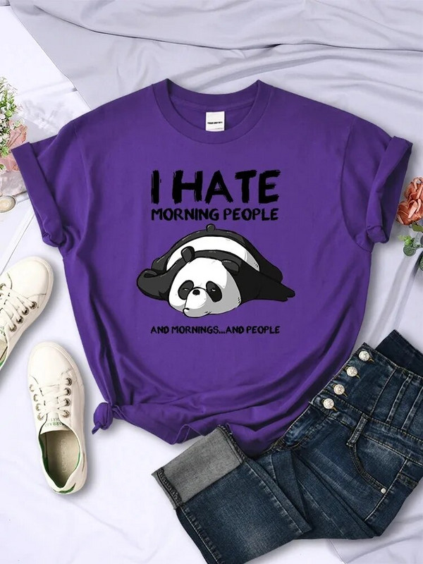 Lazy Panda Mrzim ranoranioce Ženske velike veličine Kratkih rukava Kreativna potpuno matematička odjeća Street Hip Hop Ženska majica s O izrezom
