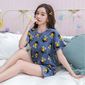 Дамско спално облекло Прекрасни домашни костюми Пижами Комплект пижами с къс ръкав 2022 Дамски пижами Удобни момичета Пролетни и летни пижами