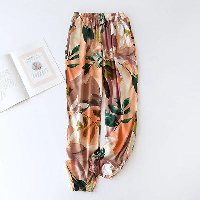 Japán stílusú pamut nadrág női tavaszi és nyári vékony rész 100% pamut többszínű pizsama nadrág szúnyog elleni nadrág